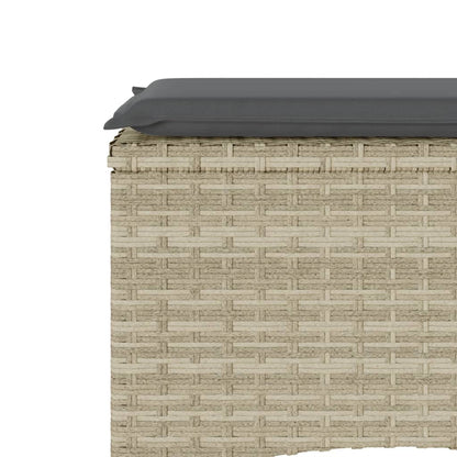 Divano Giardino 2Posti Tavolo Sgabelli Grigio Chiaro Polyrattan | homemem39