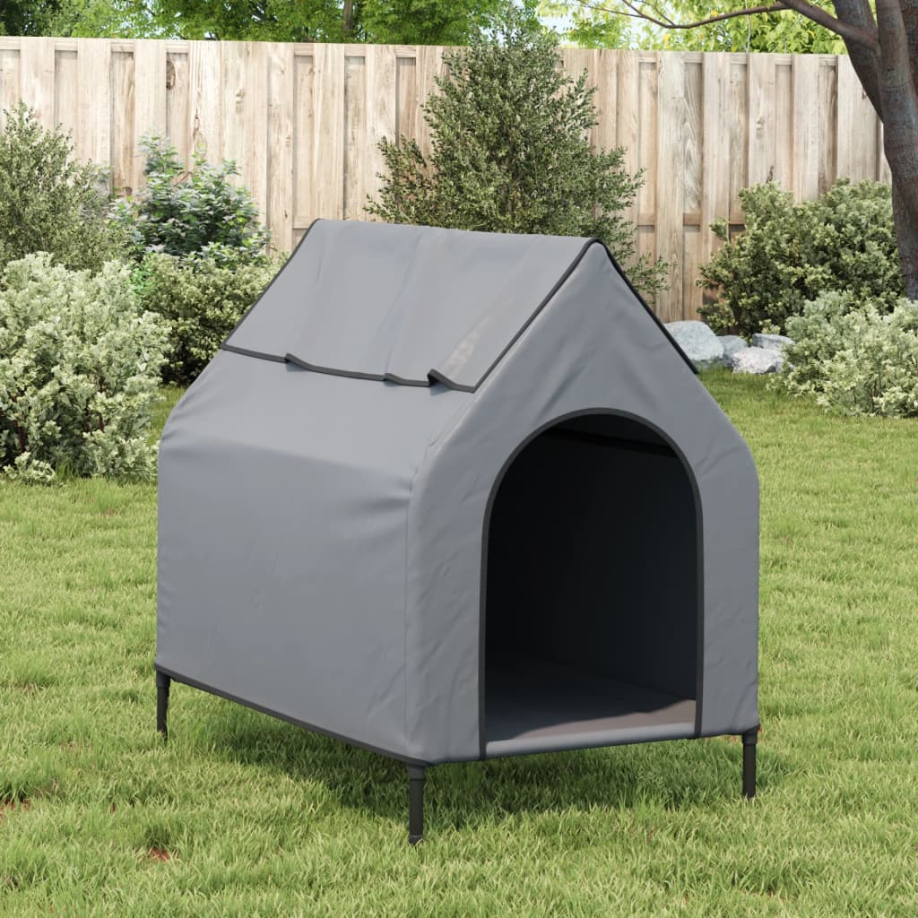 Dog Kennel in Anthracite Oxford Canvas and Steel