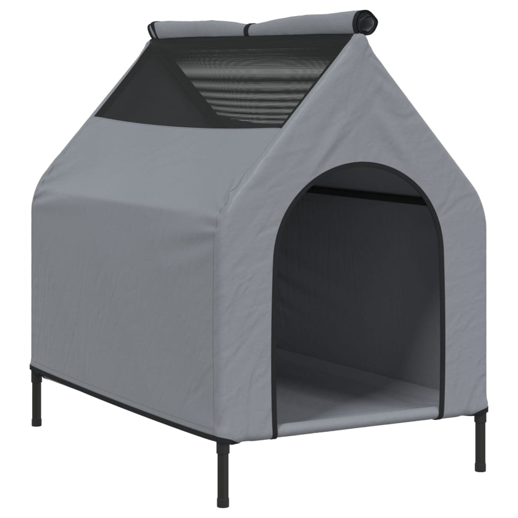 Dog Kennel in Anthracite Oxford Canvas and Steel