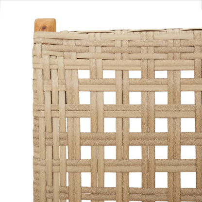 Sedie da Giardino 2 pz Beige Legno Massello Acacia e Polyrattan - homemem39