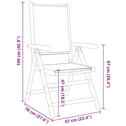 Sedie da Giardino 2pz Beige Legno Massello di Acacia e Tessuto