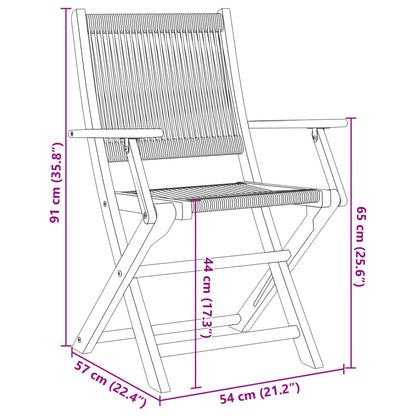 Garden Chairs 2 pcs Black Solid Acacia Wood and Polypropylene