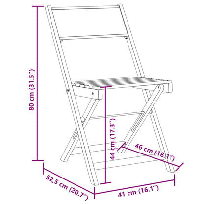 Sedie da Bistrò 2pz Beige in Legno Massello di Acacia e Tessuto