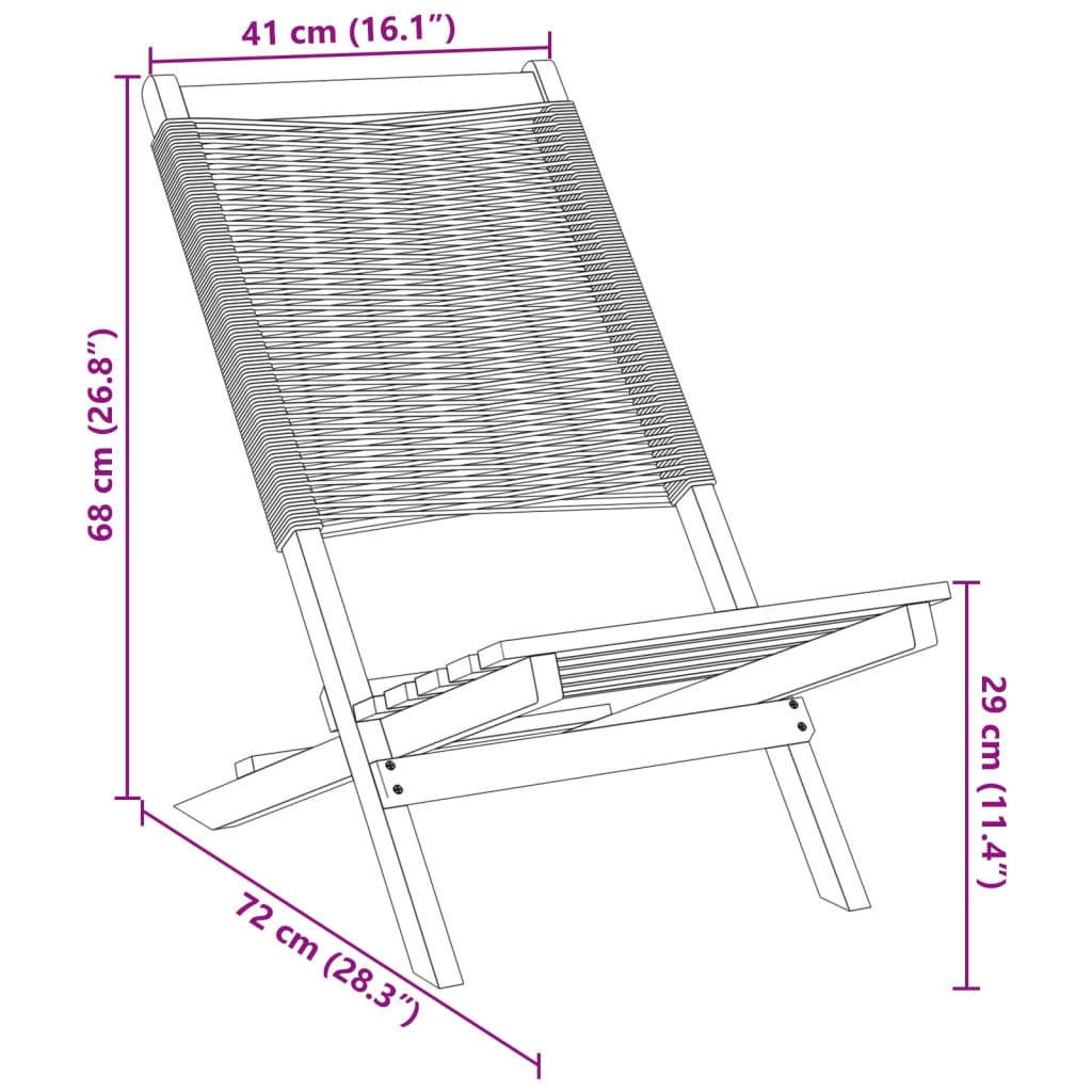 Garden Chairs 2 pcs Black Solid Acacia Wood and Polypropylene