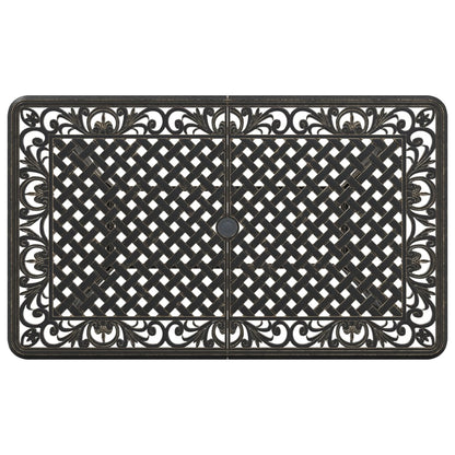 Tavolo da Giardino Bronzo 150x90x72 cm in Alluminio Pressofuso