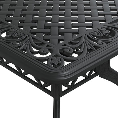 Tavolo da Giardino Nero 150x90x72 cm in Alluminio Pressofuso