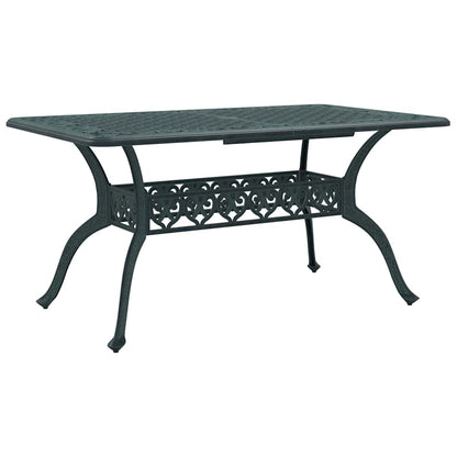 Tavolo da Giardino Verde 150 x 90 x 72 cm Alluminio