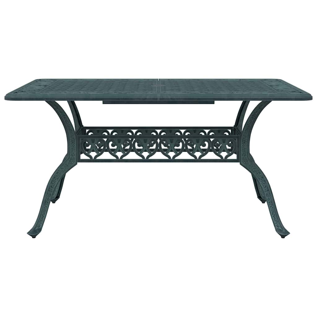 Tavolo da Giardino Verde 150 x 90 x 72 cm Alluminio