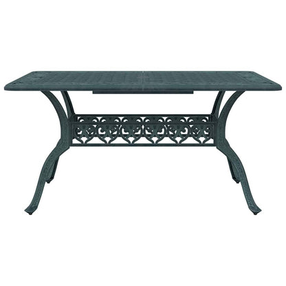 Tavolo da Giardino Verde 150 x 90 x 72 cm Alluminio