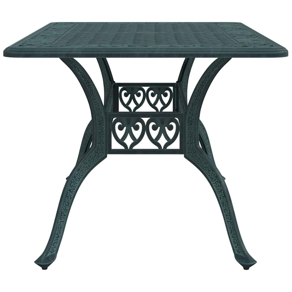 Tavolo da Giardino Verde 150x90x72 cm in Alluminio Pressofuso | homemem39