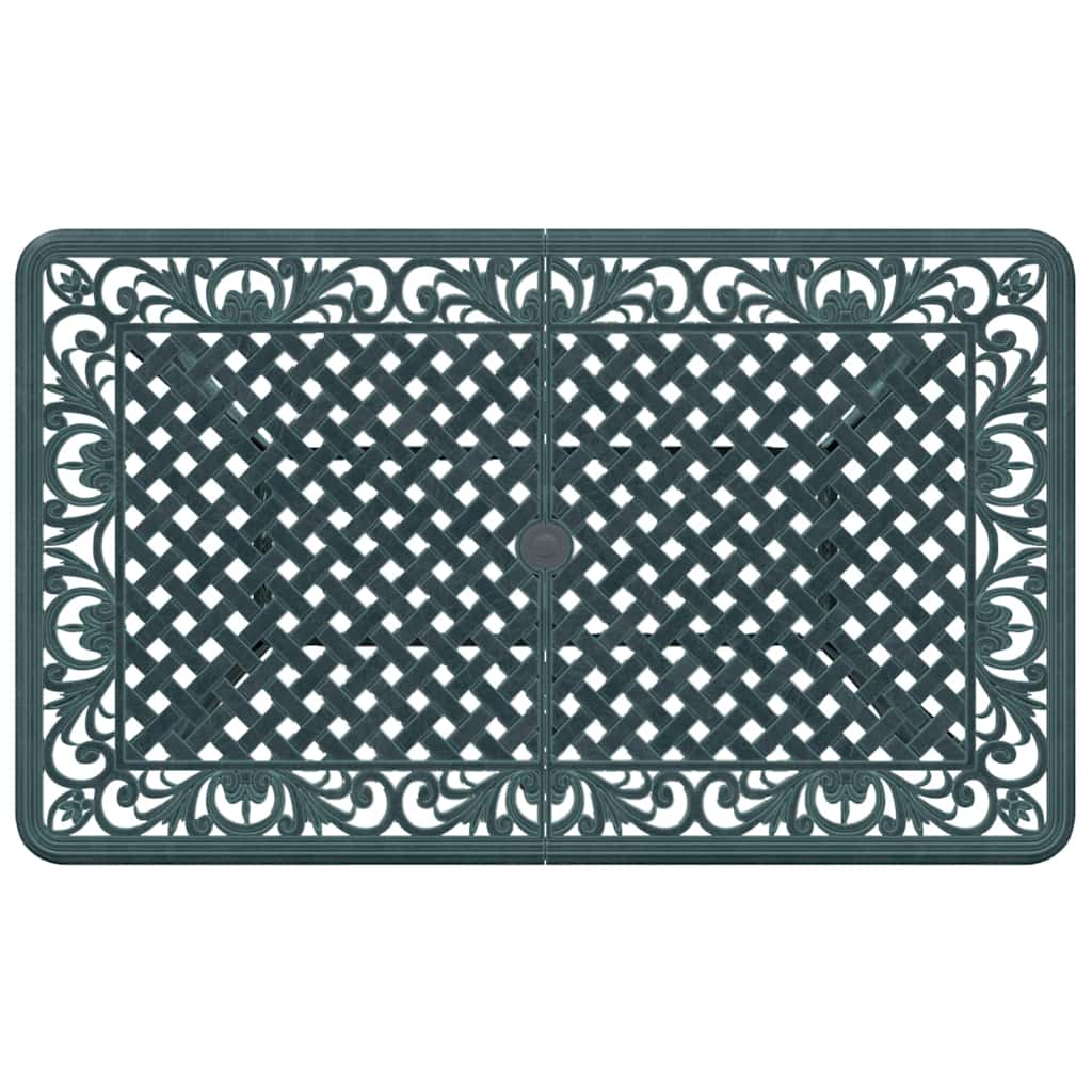 Tavolo da Giardino Verde 150x90x72 cm in Alluminio Pressofuso | homemem39