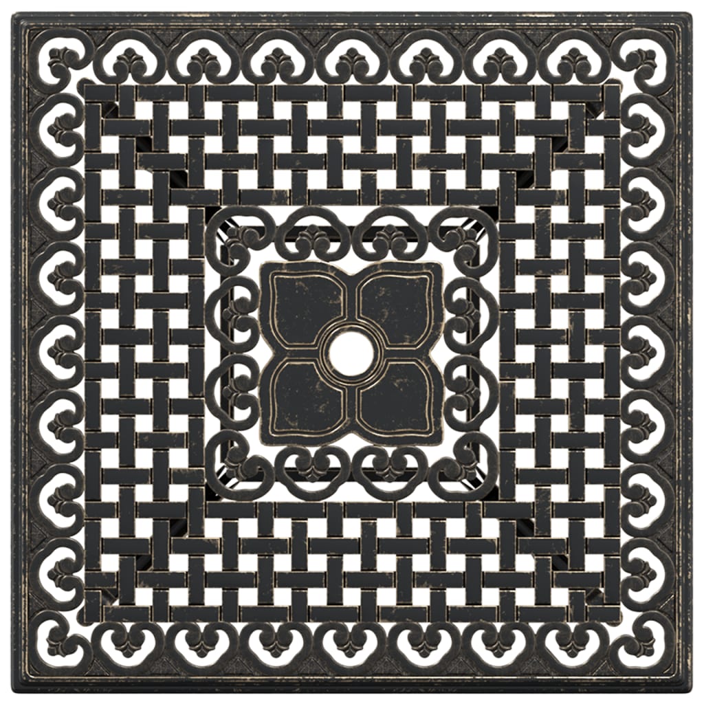 Tavolo da Giardino Bronzo 80x80x75 cm in Alluminio Pressofuso