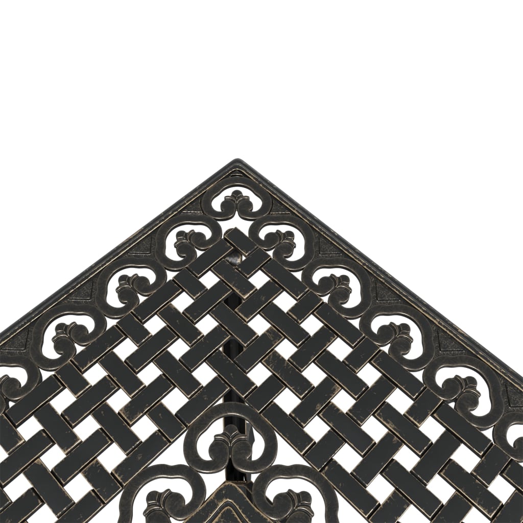 Tavolo da Giardino Bronzo 80x80x75 cm in Alluminio Pressofuso