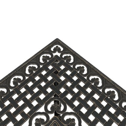Tavolo da Giardino Bronzo 80x80x75 cm in Alluminio Pressofuso
