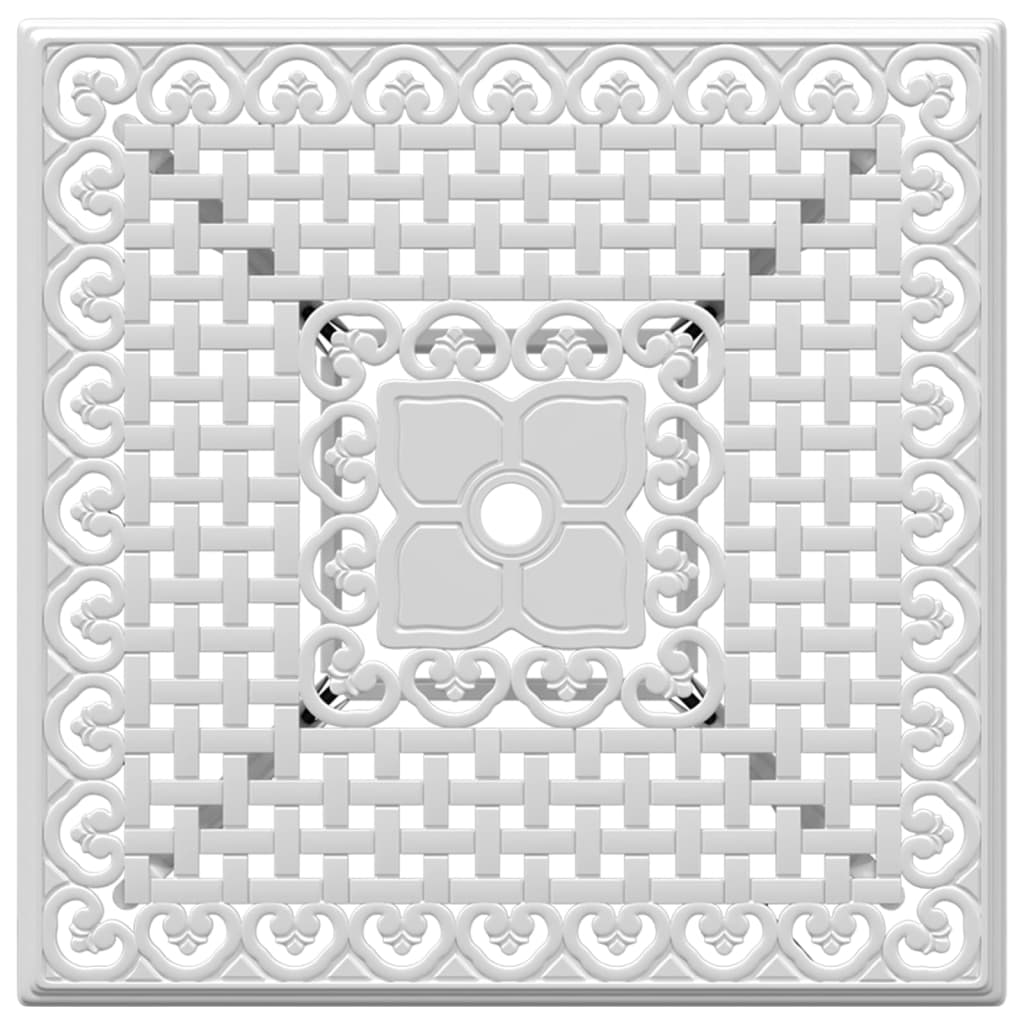 Tavolo da Giardino Bianco 80x80x75 cm in Alluminio Pressofuso
