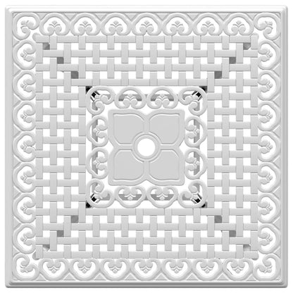 Tavolo da Giardino Bianco 80x80x75 cm in Alluminio Pressofuso