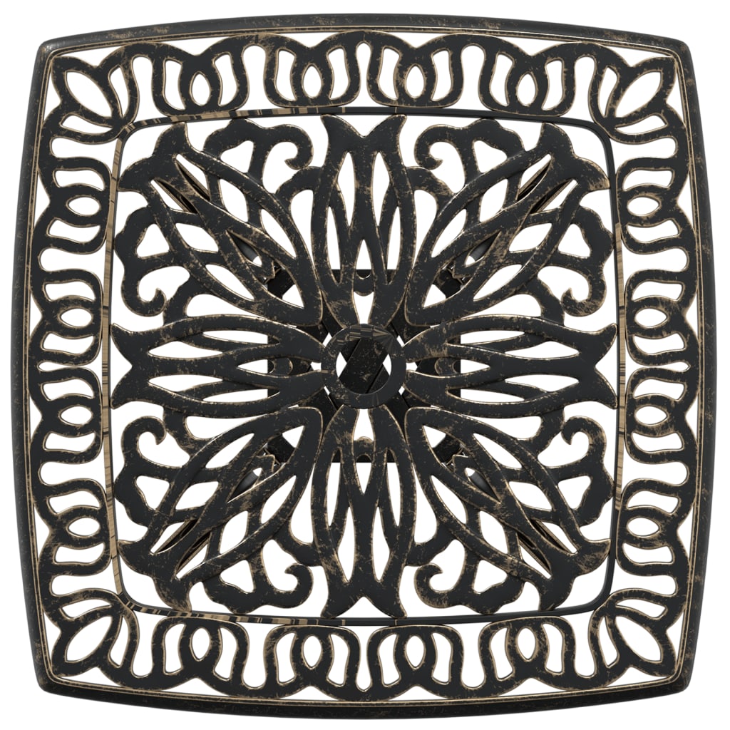 Tavolo da Giardino Bronzo 53x53x53 cm in Alluminio Pressofuso