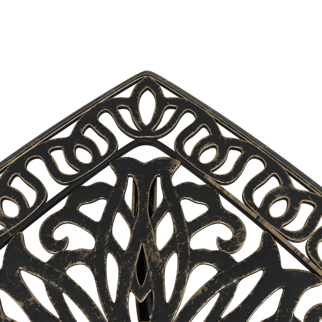 Tavolo da Giardino Bronzo 53x53x53 cm in Alluminio Pressofuso