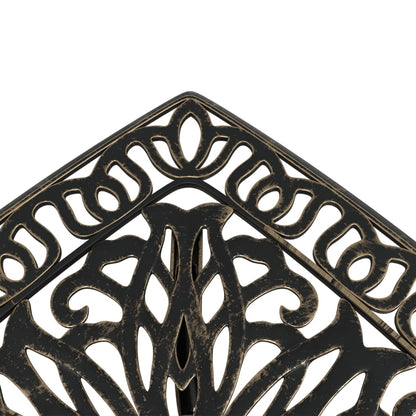 Tavolo da Giardino Bronzo 53x53x53 cm in Alluminio Pressofuso