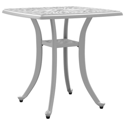 Tavolo da Giardino Bianco 53x53x53 cm in Alluminio Pressofuso
