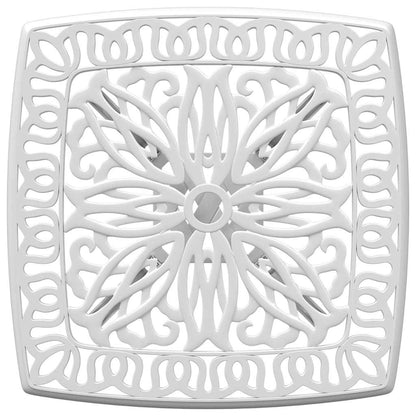 Tavolo da Giardino Bianco 53x53x53 cm in Alluminio Pressofuso