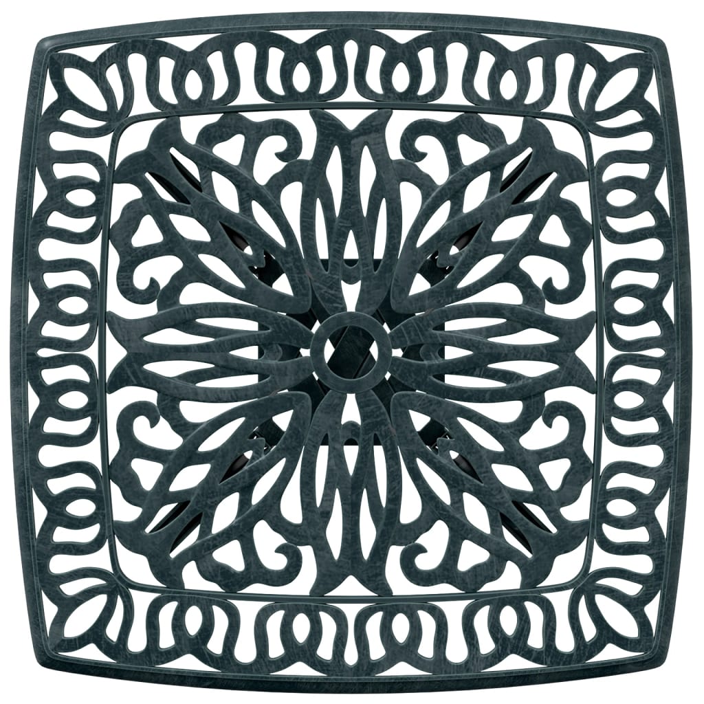 Tavolo da Giardino Verde 53x53x53 cm in Alluminio Pressofuso
