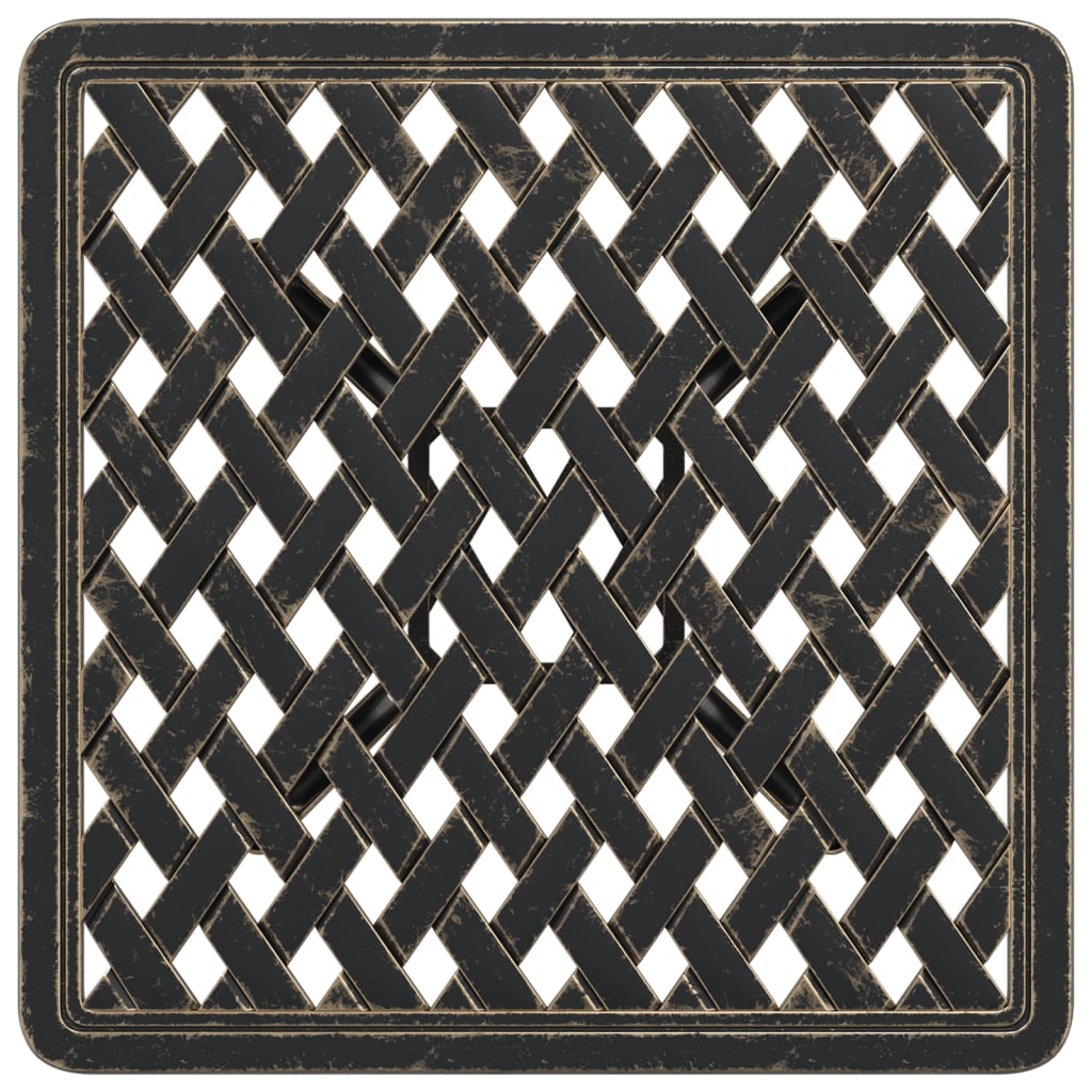 Tavolo da Giardino Bronzo 53x53x53 cm in Alluminio Pressofuso