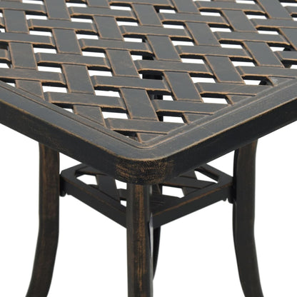 Tavolo da Giardino Bronzo 53x53x53 cm in Alluminio Pressofuso