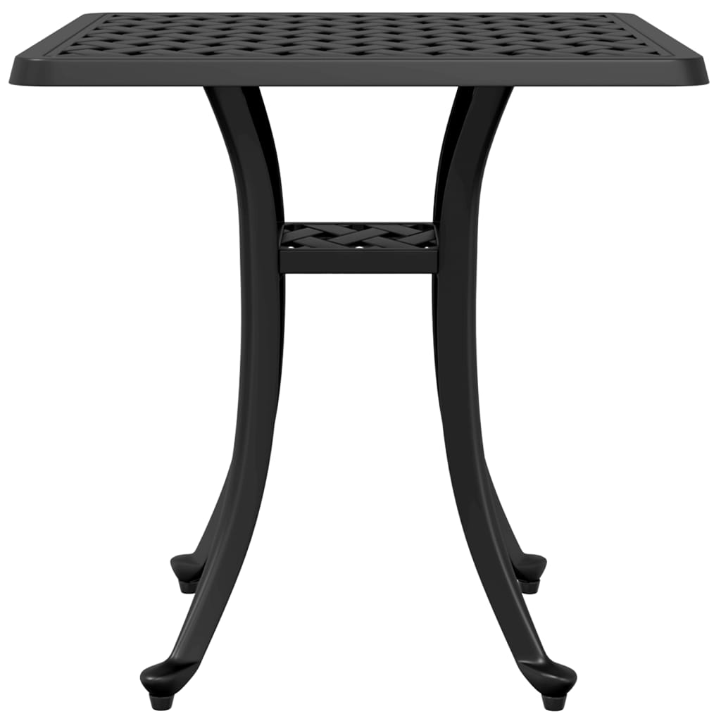 Tavolo da Giardino Nero 53x53x53 cm in Alluminio Pressofuso