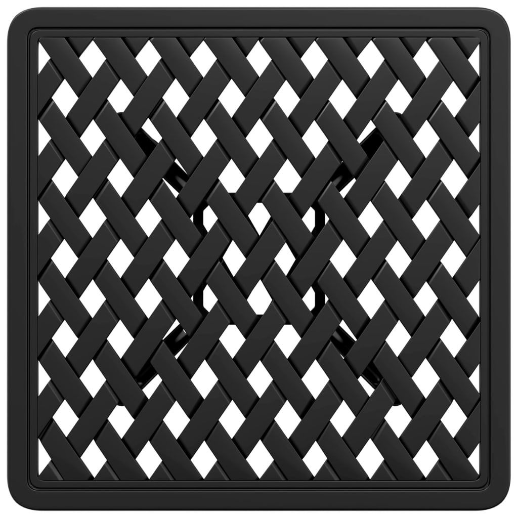 Tavolo da Giardino Nero 53x53x53 cm in Alluminio Pressofuso