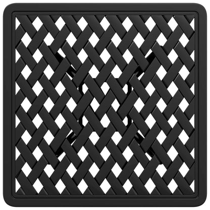 Tavolo da Giardino Nero 53x53x53 cm in Alluminio Pressofuso