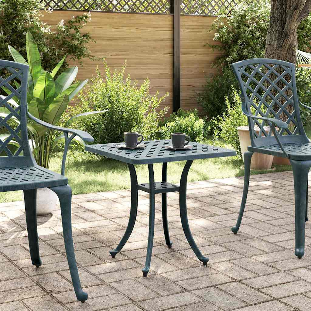 Tavolo da Giardino Verde 53x53x53 cm in Alluminio Pressofuso