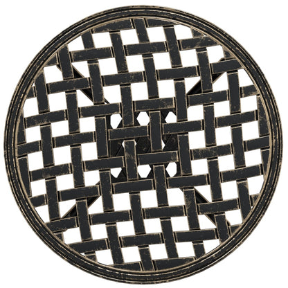 Tavolo da Giardino Bronzo Ø48x53 cm in Alluminio Pressofuso