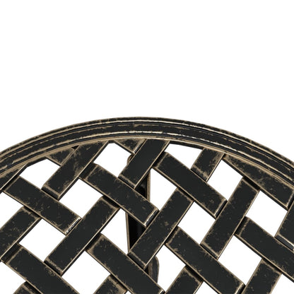 Tavolo da Giardino Bronzo Ø48x53 cm in Alluminio Pressofuso