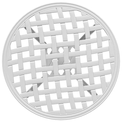 Tavolo da Giardino Bianco Ø48x53 cm in Alluminio Pressofuso