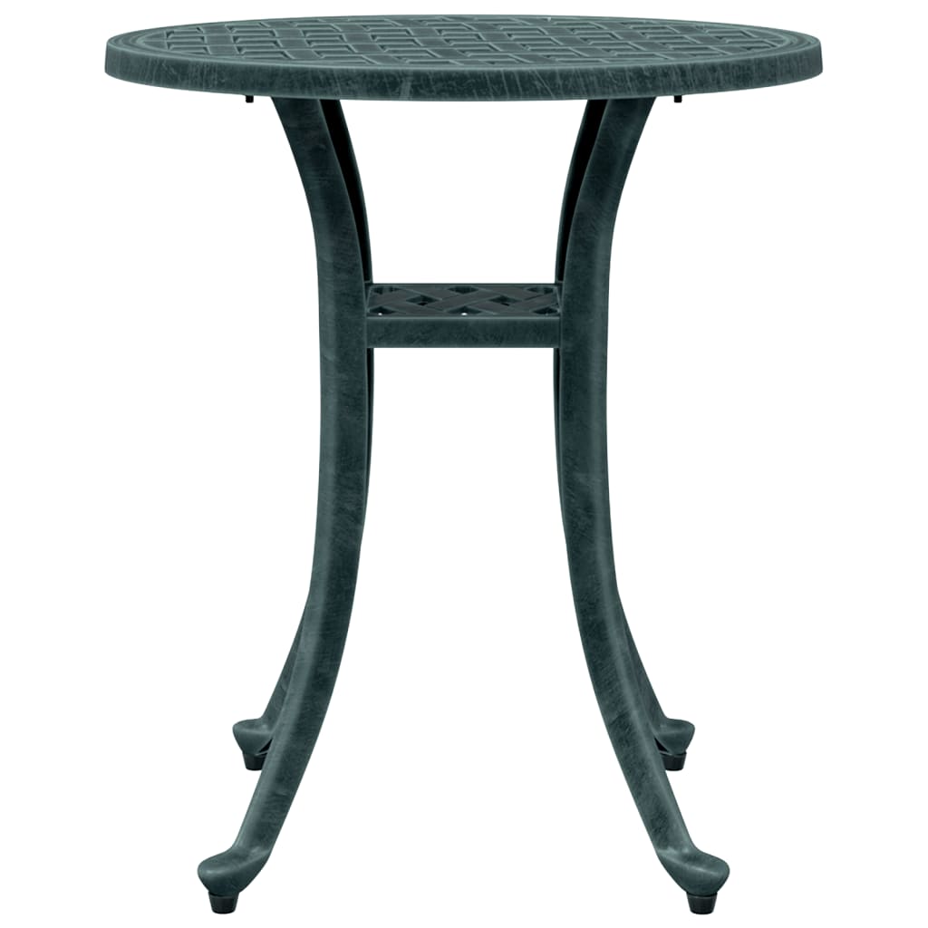 Tavolo da Giardino Verde Ø48x53 cm in Alluminio Pressofuso