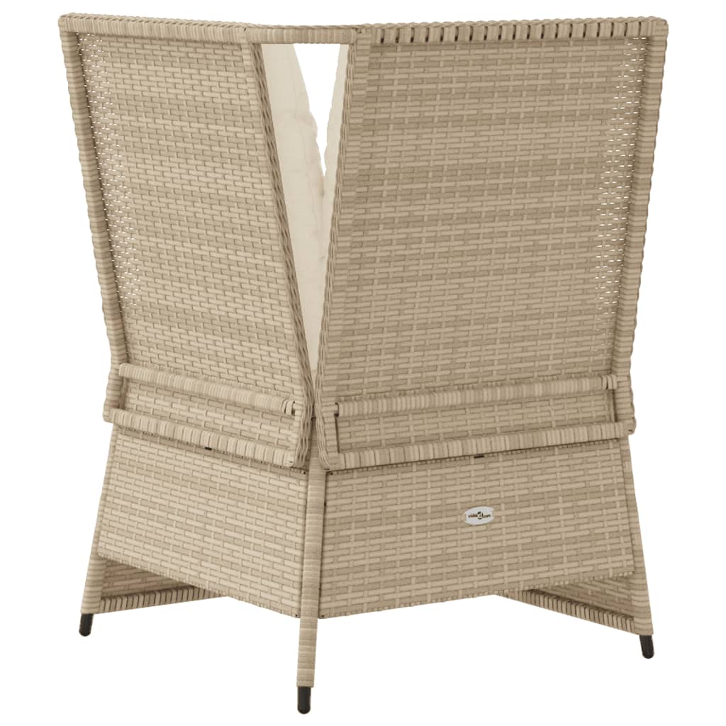 Divano Angolare da Giardino con Cuscini Beige in Polyrattan | homemem39