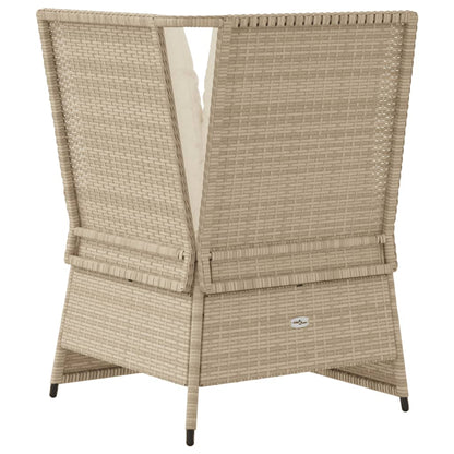 Divano Angolare da Giardino con Cuscini Beige in Polyrattan | homemem39