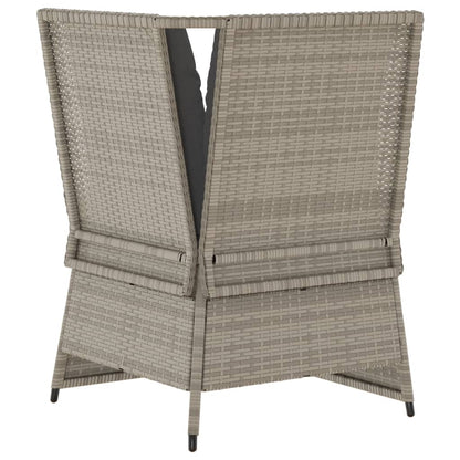 Divano Angolare Giardino con Cuscini Grigio Chiaro Polyrattan | homemem39