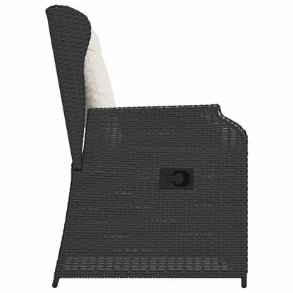 Sedie Reclinabili da Giardino 2 pz con Cuscini Nero Polyrattan | homemem39
