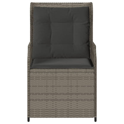 Sedie da Giardino Reclinabili 2 pz e Cuscini Grigio Polyrattan | homemem39