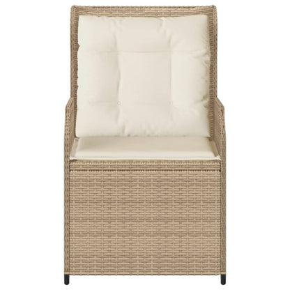 Sedie Reclinabili da Giardino 2pz con Cuscini Beige Polyrattan | homemem39
