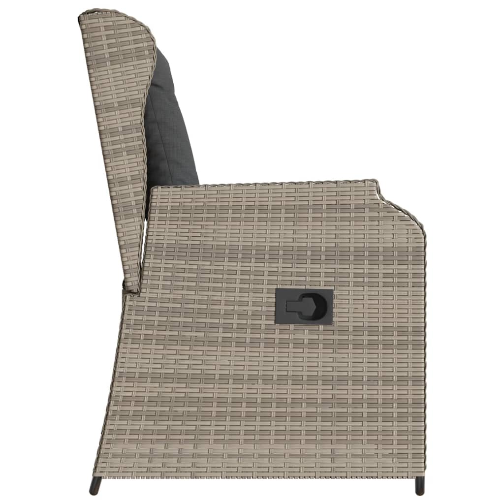 Sedie Reclinabili Giardino 2pz Cuscini Grigio Chiaro Polyrattan | homemem39