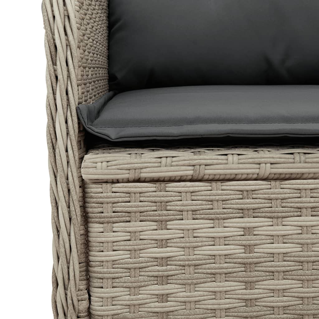 Sedie Reclinabili Giardino 2pz Cuscini Grigio Chiaro Polyrattan | homemem39