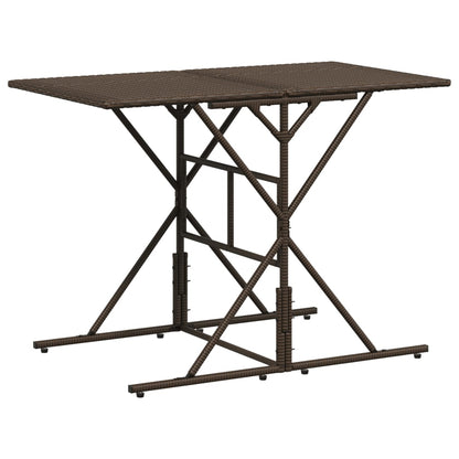 Set da Pranzo da Giardino 7pz con Cuscini in Polyrattan Marrone | homemem39