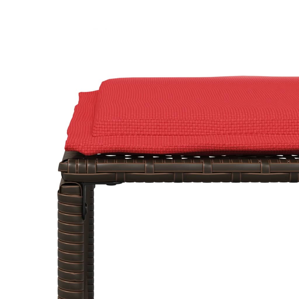 Set da pranzo da giardino da 7 pz con Cuscini in Polyrattan Marrone | homemem39