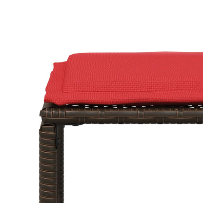 Set da pranzo da giardino da 7 pz con Cuscini in Polyrattan Marrone | homemem39