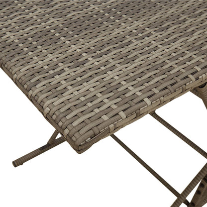 Set da pranzo da giardino da 7 pz con Cuscini in Polyrattan Grigio | homemem39