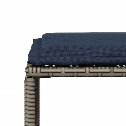 Set da pranzo da giardino da 7 pz con Cuscini in Polyrattan Grigio | homemem39