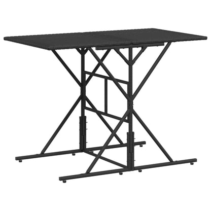 Set da pranzo da giardino da 7 pz con Cuscini in Polyrattan Nero | homemem39
